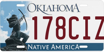 OK license plate 178CIZ