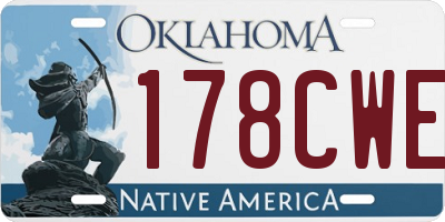 OK license plate 178CWE