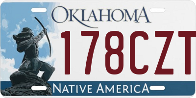 OK license plate 178CZT