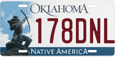 OK license plate 178DNL