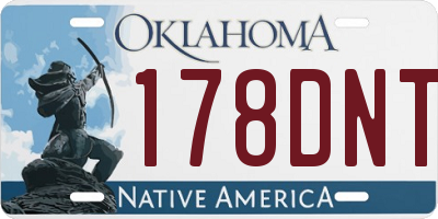 OK license plate 178DNT