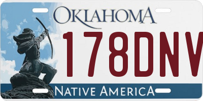 OK license plate 178DNV