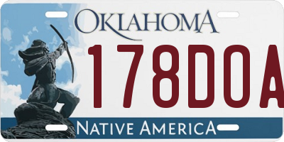 OK license plate 178DOA