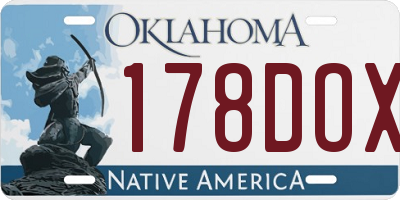 OK license plate 178DOX