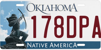OK license plate 178DPA