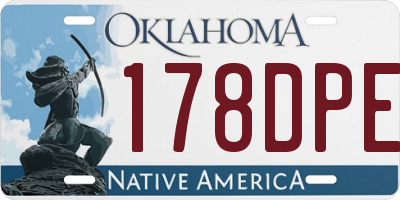 OK license plate 178DPE