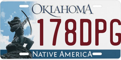 OK license plate 178DPG