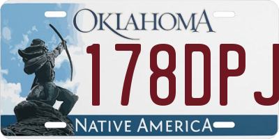 OK license plate 178DPJ