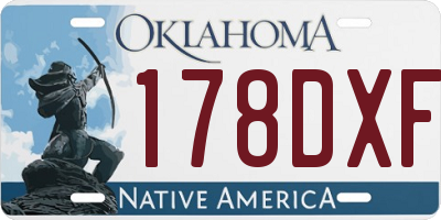 OK license plate 178DXF