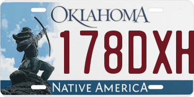 OK license plate 178DXH
