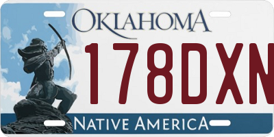 OK license plate 178DXN