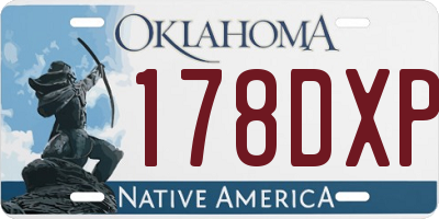OK license plate 178DXP