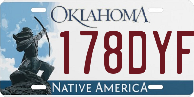 OK license plate 178DYF