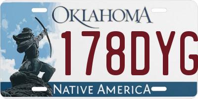 OK license plate 178DYG