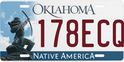 OK license plate 178ECQ