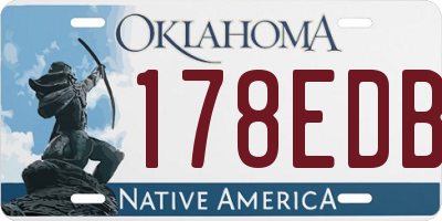 OK license plate 178EDB