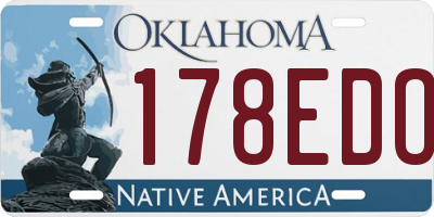 OK license plate 178EDO