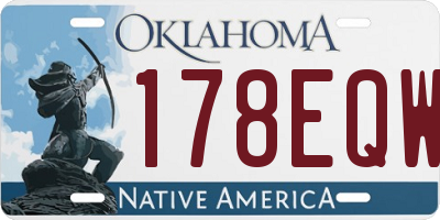 OK license plate 178EQW
