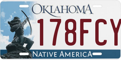 OK license plate 178FCY