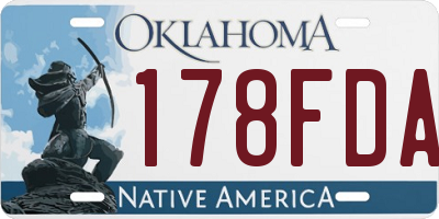 OK license plate 178FDA
