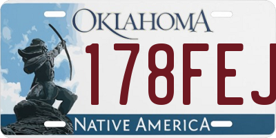 OK license plate 178FEJ