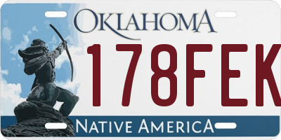 OK license plate 178FEK