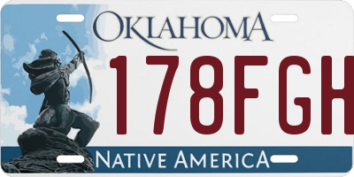 OK license plate 178FGH