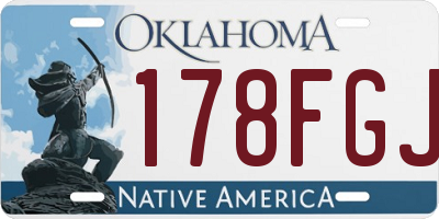 OK license plate 178FGJ