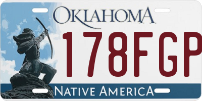 OK license plate 178FGP