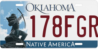 OK license plate 178FGR