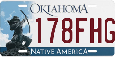 OK license plate 178FHG