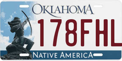 OK license plate 178FHL