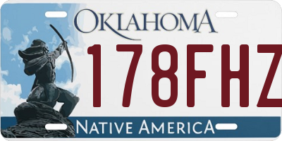 OK license plate 178FHZ