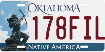 OK license plate 178FIL