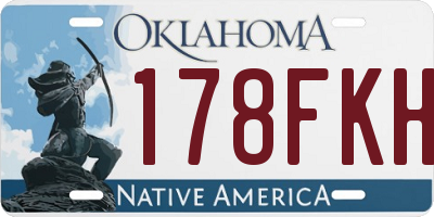 OK license plate 178FKH