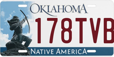 OK license plate 178TVB