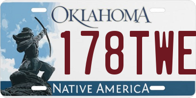OK license plate 178TWE