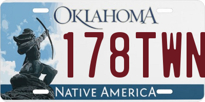 OK license plate 178TWN