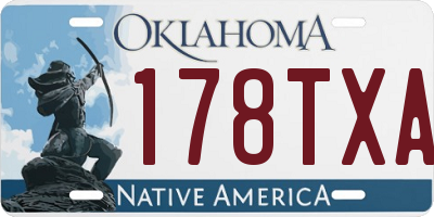 OK license plate 178TXA
