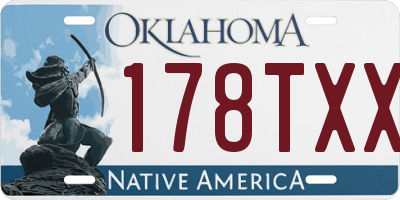 OK license plate 178TXX
