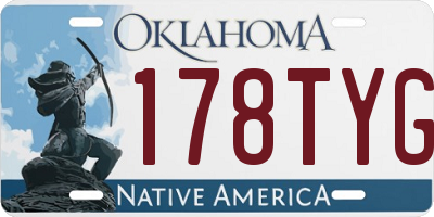 OK license plate 178TYG