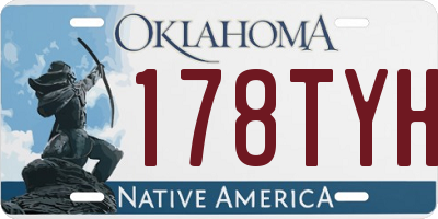 OK license plate 178TYH