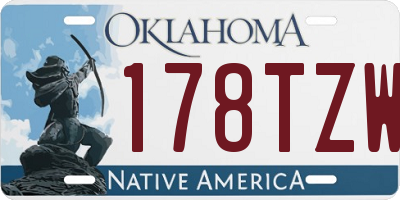 OK license plate 178TZW