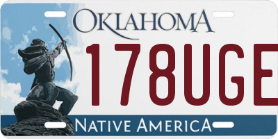 OK license plate 178UGE