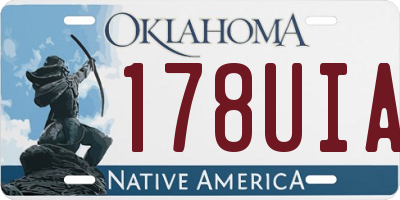 OK license plate 178UIA