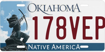 OK license plate 178VEP
