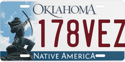 OK license plate 178VEZ