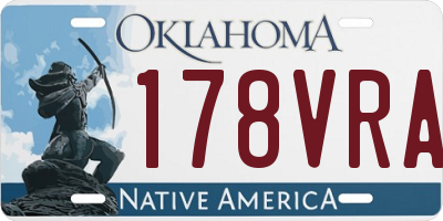 OK license plate 178VRA