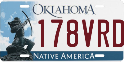 OK license plate 178VRD
