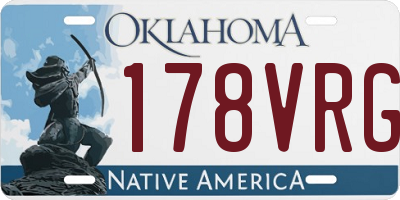 OK license plate 178VRG